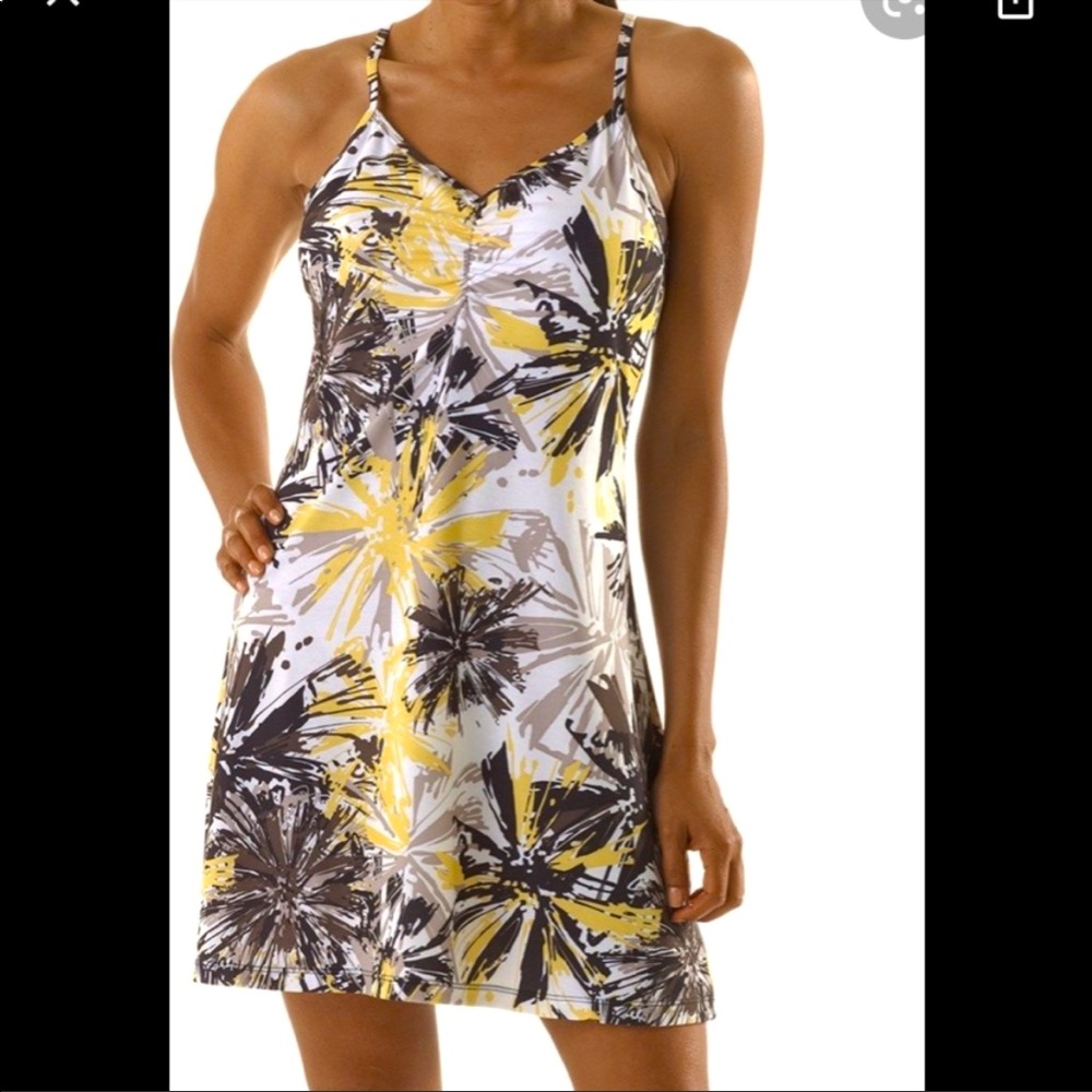 Prana Sonja Printed Strappy Back Mini Dress